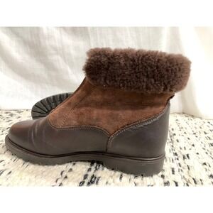 La Canadienne Luxury Suede Fur Old Money Cabincore Chore Outdoor Winter Boots